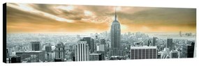 Stampa su tela Skyline Empire seppia, multicolore 140 x 70 cm