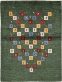 Gabbeh Tappeto 160x210 Verde (Iran) Annodato A Mano