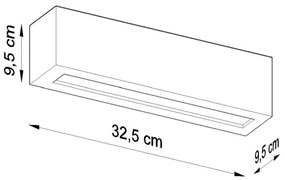 Applique VEGA 1xE27/60W/230V grigia