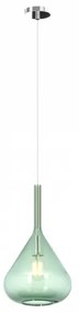 Sospensione cromo 1 luce vetro verde 1177cr-s1-ve