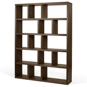 Libreria marrone effetto noce 150x198 cm Berlin - TemaHome