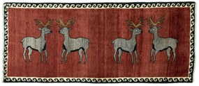 Gabbeh Tappeto persiano 170 x 70 Rosso (Iran) Annodato A Mano