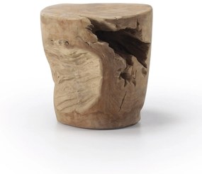 Kave Home - Tavolino Tropicana in legno massello di teak Ã˜ 35 cm