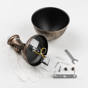 Brilagi - Faretto da parete TECHNO 1xE27/60W/230V bronzo/patina