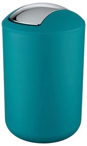 WENKO 21227100 - Pattumiera BRASIL 19,5x31 cm turchese/cromo lucido