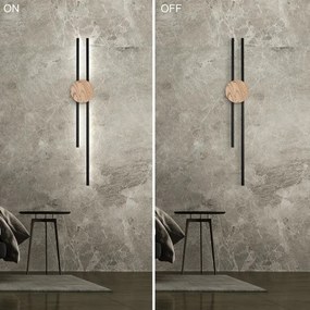 Brilagi - Lampada da parete LED WOODY LINE 12W 230V 120 cm rovere/noce