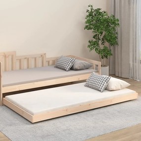 Giroletto Senza Materasso 90x200 Cm İn Legno Massello Di Pino /
