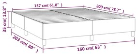 Giroletto a Molle Tortora 160x200 cm in Tessuto