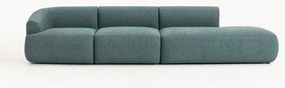 Chaise longue componibile 4 posti in bouclé Sofia