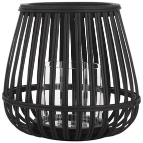 Eglo 422085 - Candeliere BUNAWAN 20x22 cm nero/bambù