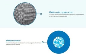 Piscina effetto rattan grigio scuro 404x201x100 cm Bestway con pompa filtro