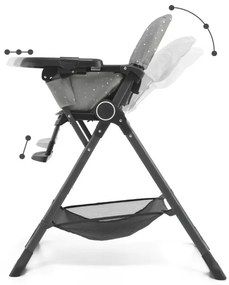 KINDERKRAFT - Sedia da pranzo per bambini FOLDEE grigio