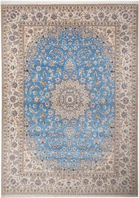 Nain Tappeto persiano 260 x 360 Blu (Iran) Annodato A Mano
