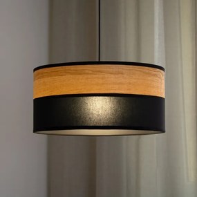Lampadario a sospensione ALBA con cavo, 1x E27/15W/230V, Ø 40 cm, nero/marrone