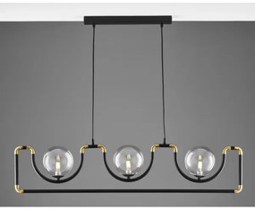 Jupiter 1990 - Lampadario a sospensione con filo HANZA 3xG9/10W/230V nero/oro