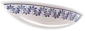 Applique Classica Trieste Bianco Decorato Filo Marrone 1 Luce R7S