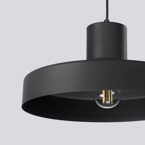 Sollux SL.1703 - Lampadario a sospensione con filo BILO 1xE27/15W/230V diametro 35 cm nero