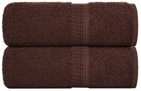 Asciugamani Per Sapone 2 Pz Marrone 30x30cm 360g/m² 100% Cotone /