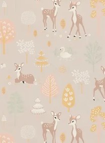 Majvillan Carta da parati Golden Woods - Dusty Lilac