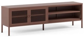 Mobile TV burgundy in metallo 160x50x35 cm Fayna – Marckeric