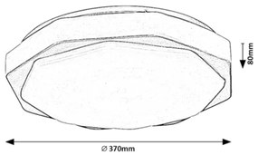 Rabalux 71046 - Plafoniera a LED dimmerabile DETTORA LED/18W/230V + telecomando