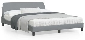 Giroletto Senza Materasso Grigio Chiaro 160x200 Cm Tessuto /