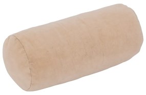 Tikamoon - Cuscino a rullo in velluto Almonde Buff da 45 x 20 cm