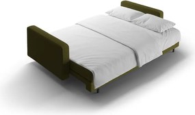 Divano verde allungabile/con contenitore con rivestimento in bouclé 222 cm Bali – Cosmopolitan Design