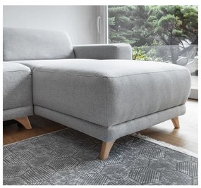 Divano angolare grigio chiaro allungabile e con contenitore Classy Sophie – Miuform