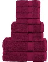 Set Asciugamani 8 pz Bordeaux 600 gsm 100% Cotone 137539