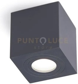 Ges1071- plafoniera alluminio grigio antracite quadrata 1 luce atta...