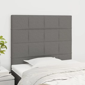 Testiere 2 Pz Grigio Scuro 100x5x78/88 Cm İn Tessuto /