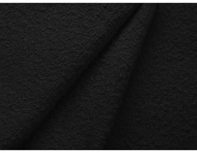 Divano angolare nero allungabile e con contenitore (con penisola a sinistra/con chaise lounge) con rivestimento in bouclé Kyoto – Cosmopolitan Design