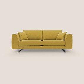 Armony Divano moderno con slitte in acciaio e tessuto impermeabile T02