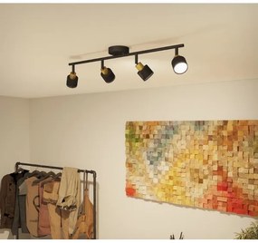 Philips - Faretto NIALL 4xGU10/5W/230V nero/ottone