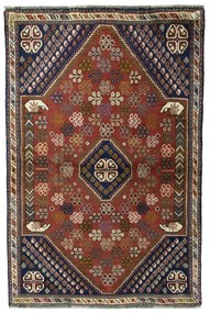 Shiraz Tappeto 160 x 100 Rosso (Iran) Annodato A Mano
