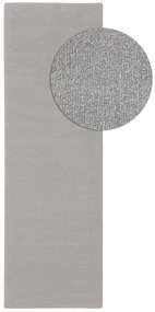 benuta Nest Tappeto a pelo lungo lavabile Melvin Grigio chiaro 80x250 cm - Tappeto design moderno soggiorno