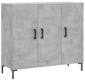 Credenza grigio cemento 90x34x80 cm in legno multistrato