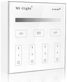Pannello Full Touch WiFi Dimmer 4-Zone base magnetica - White