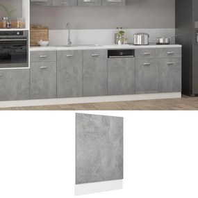 Pannello lavastoviglie grigio cemento 45x3x67 cm multistrato