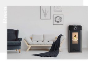 Stufa a pellet Euro Alpi PERALBA CANALIZZATA 2 USCITE 13,18 kW Colore Bordeaux