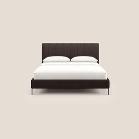 Calliope letto imbottito piedini alti completamente sfoderabile in tessuto smacchiabile T17