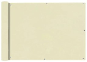 Paravento Da Balcone İn Tessuto Oxford 75x400 Cm Crema /