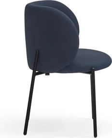 Set di sedie da pranzo blu scuro in imbottito 2 pz Mogi – Teulat