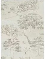 Sanderson Carta da parati Sea Houses - Charcoal/ Linen