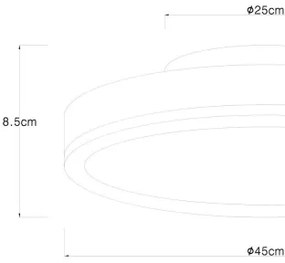 Globo 416080WWD2R - Plafoniera LED DORO LED/24W/230V diametro 45 cm