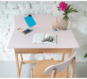 Scrivania grigia con base in frassino, lunghezza 85 cm Luka - Ragaba