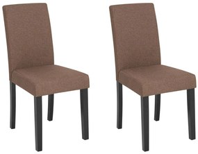 Set di 2 sedie tessuto marrone BROADWAY Beliani