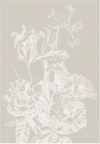 Carta da parati Engraved Flowers