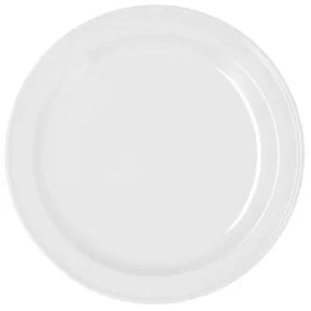 Piatto da pranzo Bidasoa Glacial Ala Estrch Bianco Ceramica Ø 26 cm 26 cm (4 Unità) (Pack 4x)